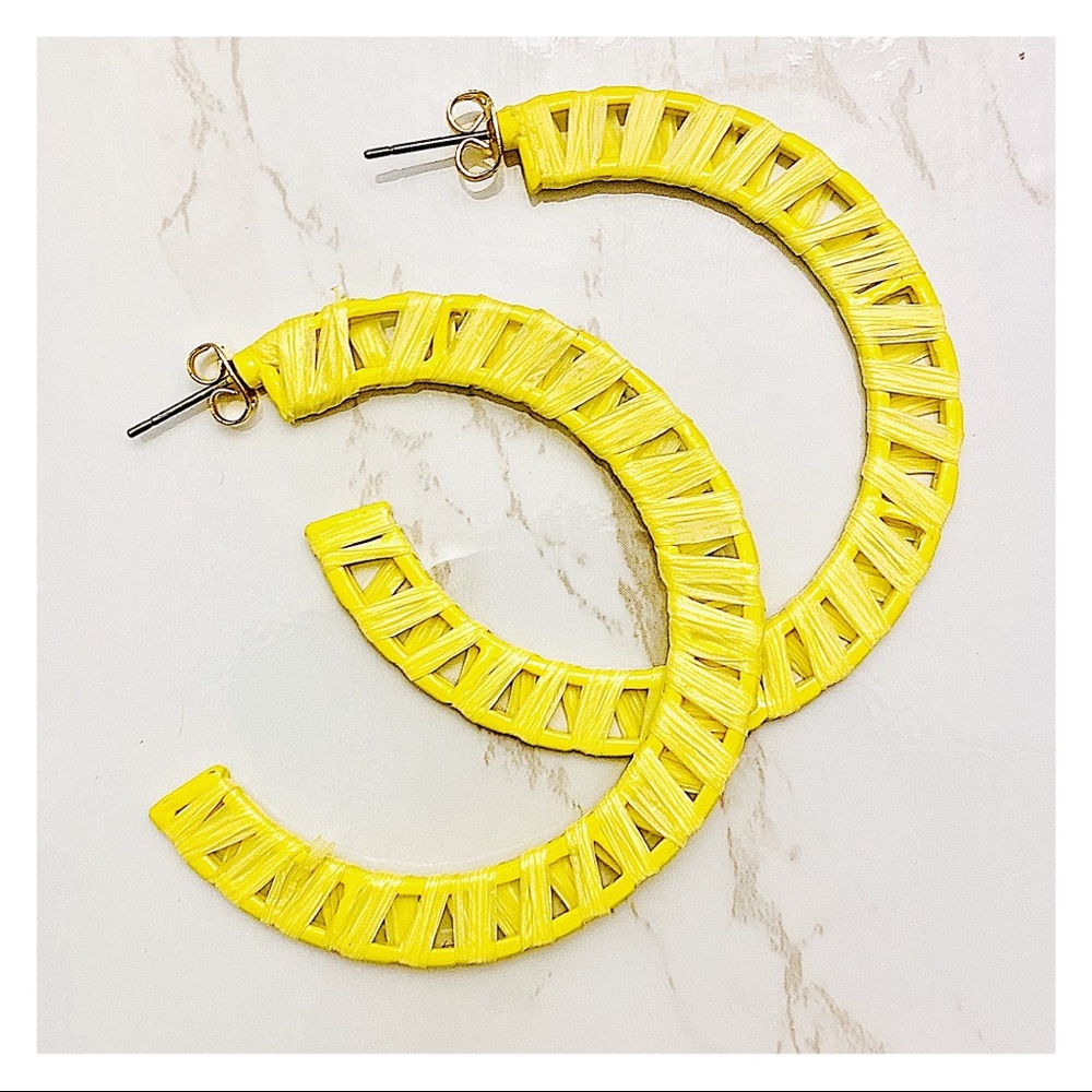Bold & Bright Raffia Earring Set - Picture 3 of 5